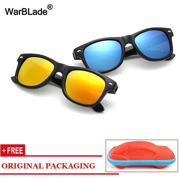 

warblade fashion children sunglasses anti-uv kids baby cool sun glasses protection eyeglasses for travel boy uv400 oculos de sol sqiui, Blue