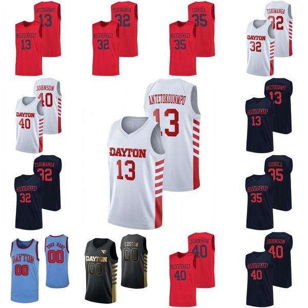 

dayton flyers basketball jersey kostas antetokounmpo 1 obi in 3 trey landers 2 ibi watson 40 johnson 0 rodney chatman ncaa custom jersey, Black