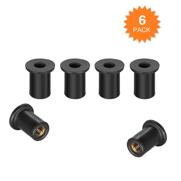 

6pcs m4/m5/m6 kayak rubber well nuts fastener wellnuts canoe boat hardware gear mounting replacement kit kayak accessories