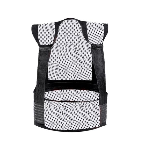 

protective vest shoulder heat pad self-heating back waist warm support belt magnetic therapy vest gs hs, Black;blue