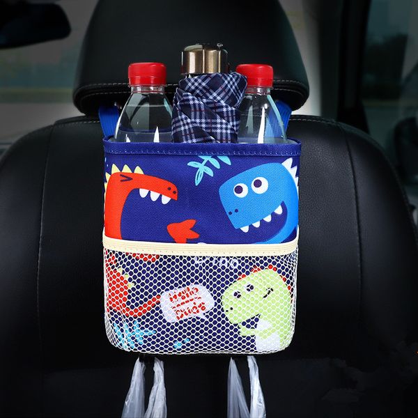 

portable double layer car garbage dust rubbish trash can waterproof storage box water bucket holder bin for seat back armrest