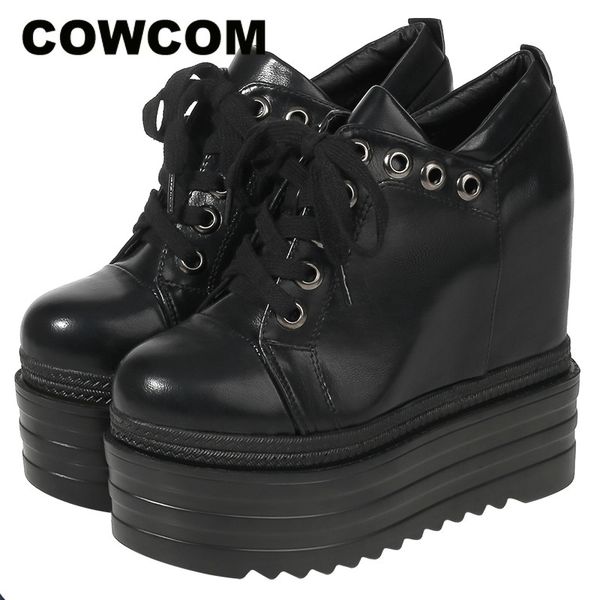 

cowcom women platfrom boots women fashion ultra-light platform boots nightclubs shoes ankle zyw-366-3, Black