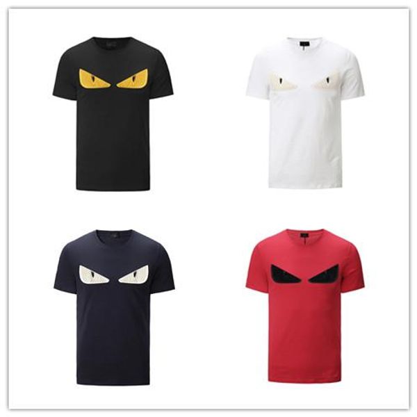 

мужские дизайнерские футболки мода мужская одежда 2020 лето повседневная уличная футболка заклепки хлопчатобумажная смесь круглый вырез с ко, White;black