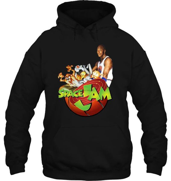 

men hoodie space jam basketball the looney tunes new black women streetwear
