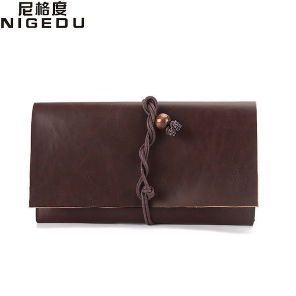 

vintage women envelope clutch bag pu leather wristlets clutches long wallet drawstring mobile phone bag handbags purse bolsa