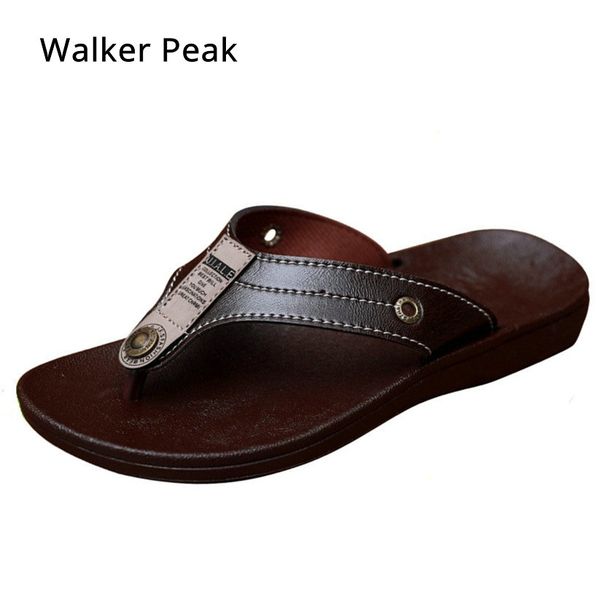 

new arrival summer men flip flops beach sandals non-slide male slippers zapatos hombre casual shoes walker, Black