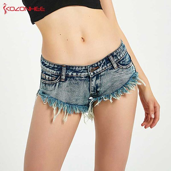 

women beach ultra low waist denim shorts inelastic summer fashion jeans short pants skinny super shorts jeans #20, Blue