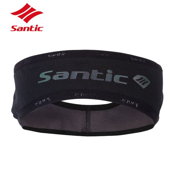 

santic outdoor sport fleece winter windproof ski running bike bicycle cycling cap ears protection hat warmer gorra ciclismo men, Black