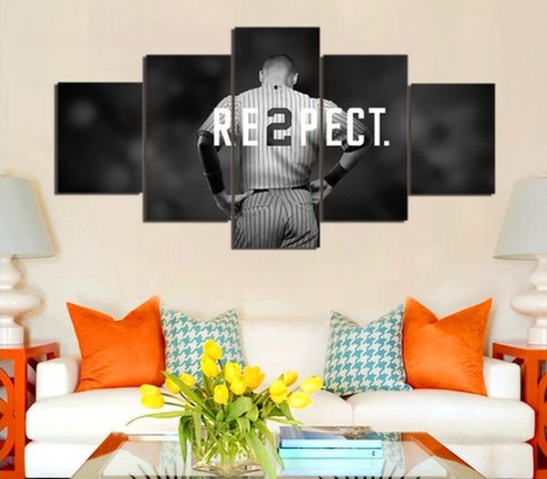 

5 panels art canvas hd print new york yankees sports poster wall picture for home decor