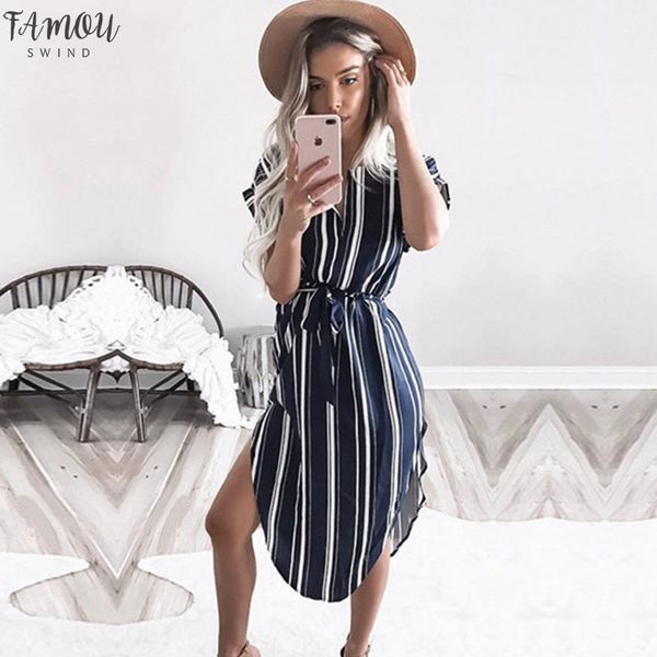 

2020 summer women dress batwing short sleeve striped beach dress tunic bandage bodycon office pencil party dress leisure vestido, Black;gray
