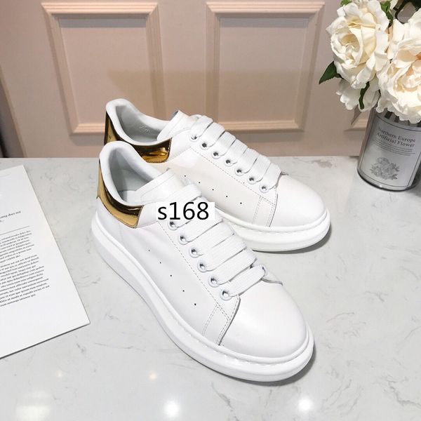 

оригинальная коробка дизайнер мужчины женщины повседневная обувь мода смарт платформа тренеры квартиры толстая подошва обувь 8, Black