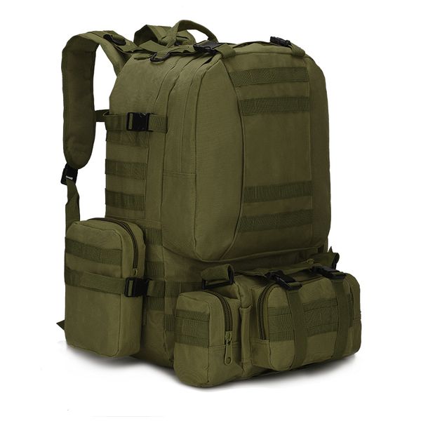 

50l tactical backpack,4 in 1 backpack,army molle outdoor sport bag,men camping hiking travel climbing backpack tactical