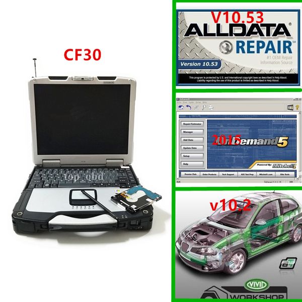 

2019 alldata v10 53 mitchell 2015 and vivid work hop v10 2 3in 1 tb hdd in talled on cf30 diagno tic lap4gb laptop