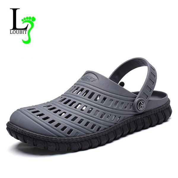 

2018 summer eva men slip on garden shoes lightweight sandals for men casual water slippers shoes size 40-45, Black