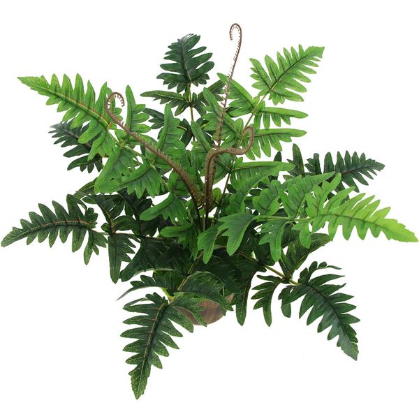 

12 head artificial plants fake leave lifelike plastic persian grass simulation fern floral arrangement home wedding garden decor