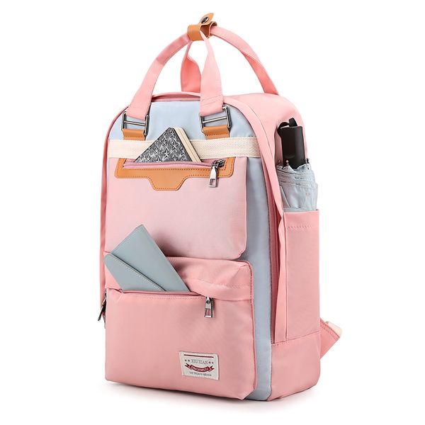 

fashion school bag for teenage girl nylon satchel 15.6 inch lapbackpack rucksack large anti-theft backbag mochila escolar