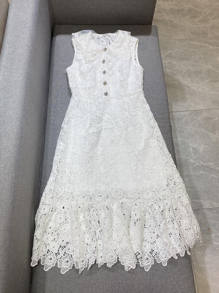 

милан взлетно-посадочная полоса платье 2020 белой длинной органзы шелк платье женщин дизайнерская венеция lace crystals пуговица платье женс, Black;gray