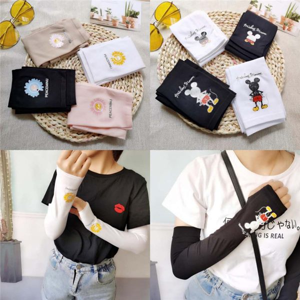 

корейское лето вс лед красного сетчатых рукавов с деньгами езды половины пальцев перчатки лед шелк автомобиль уф манжетой повязкой, Silver