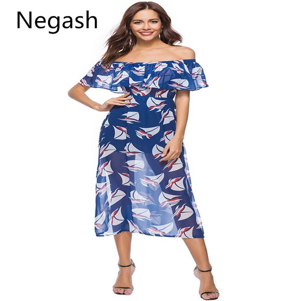 

ruffles slash neck women dress summer style off shoulder dresses vestidos tube beach dress chiffon pleated, Black;gray