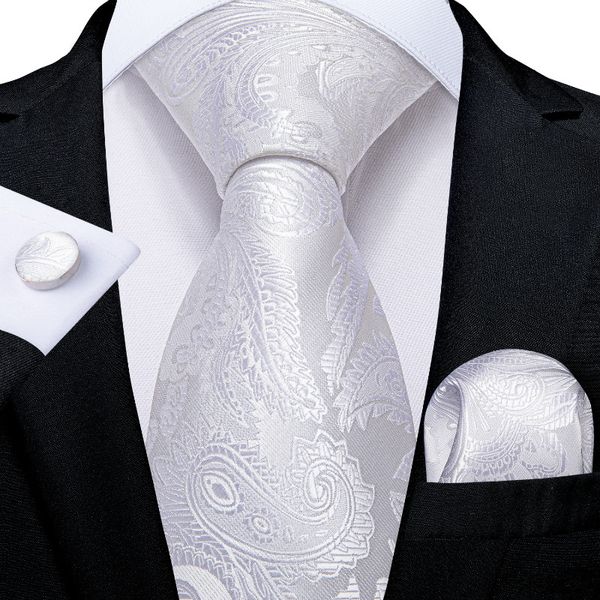 

привет-tie neck tie set красивого шелкоткачество paisley белый платочек и галстук набор для мужчин свободного падения груза n-7246, Black;blue