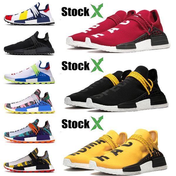 

2020 new nmd human race athletic brand designer running shoes for men women red species yellow trainer sport sneakers stock x, White;red