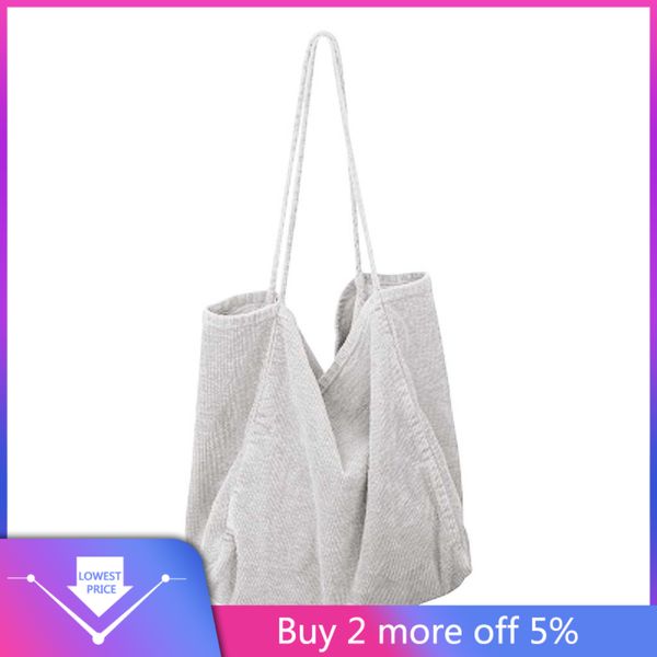 

2019 new ladies corduroy canvas shoulder beach bag bolso mujer fashion casual canvas shopping bag large capacity tot torebka#c11