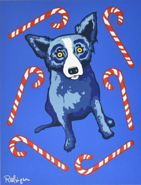 

george rodrigue blue dog sweet like you home decor handpainted &hd print oil painting on canvas wall art canvas pictures 200113
