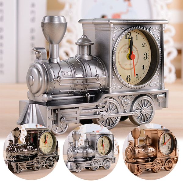 

antique retro nostalgic train/locomotive alarm clock stylish personality plastic model student alarm clock creative home gifts