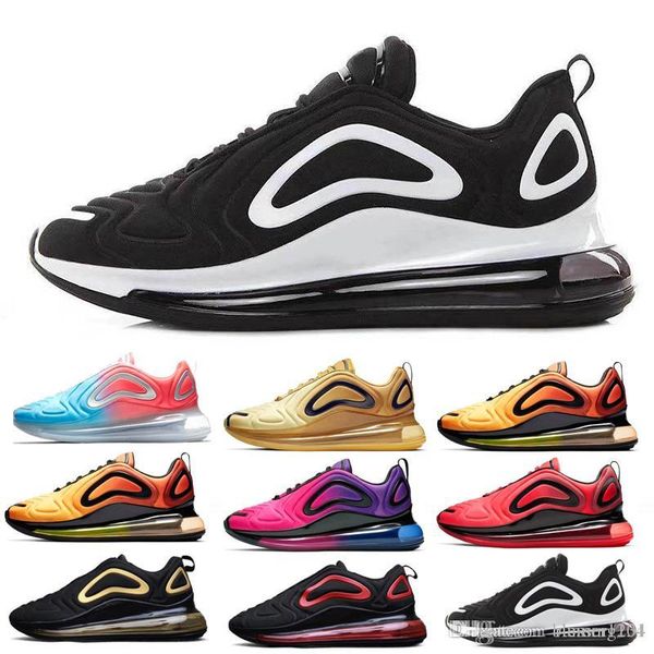 

2019 new shoes full cushioned men women neon triple black carbon grey sunset metallic silver chaussures running shoes eur size 36-45