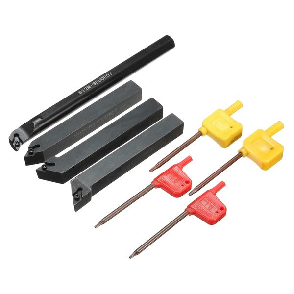 

12mm shank metal cnc lathe turning tool holder boring bar set with wrench