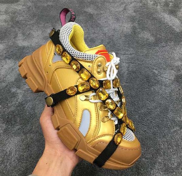 

flashtrek designer sneaker with removable crystals mens luxury designer shoes casual fashion luxury designer womens shoes sneakers 03, Black