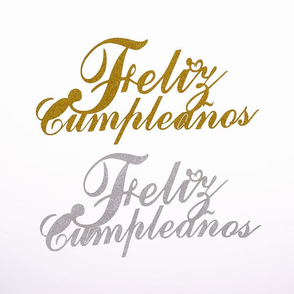 

торт toppers флаги испанско feliz cumpleaños mr mrs дети день рождения блеск кекс топпер свадьба невеста партия выпечка diy 20pc / серия