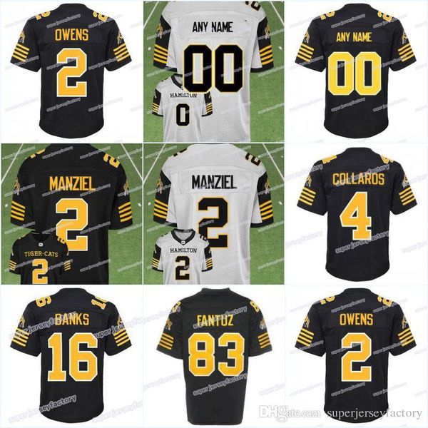

2018 New Style 2 Johnny Manziel Hamilton Tiger Cats Jersey 4 Collaros 16 Banks 83 Fantuz 2 Owens High Quality Free Shipping