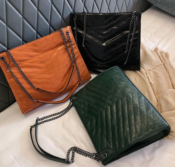 

designer handbag chain shoulder messenger bag chain crossbody bags simple retro hand bill shoulder bag fashion female big tote bags/3