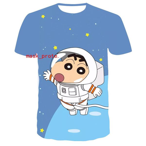 

new clothing 2020 men loose duan crayon japanese animation xiu 3d t-shirt printing brand shirts mens for tee clothes ovo  shippin rrbn, Black
