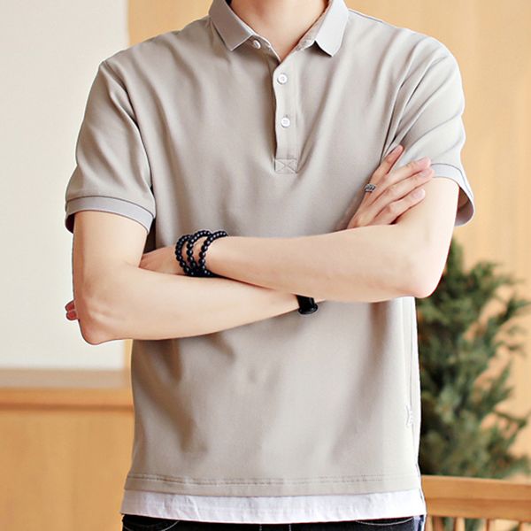 

men's polos summer shirts male short sleeve men cotton khaki black plus size 3xl brand clothing drop ship bulk sale, White;black