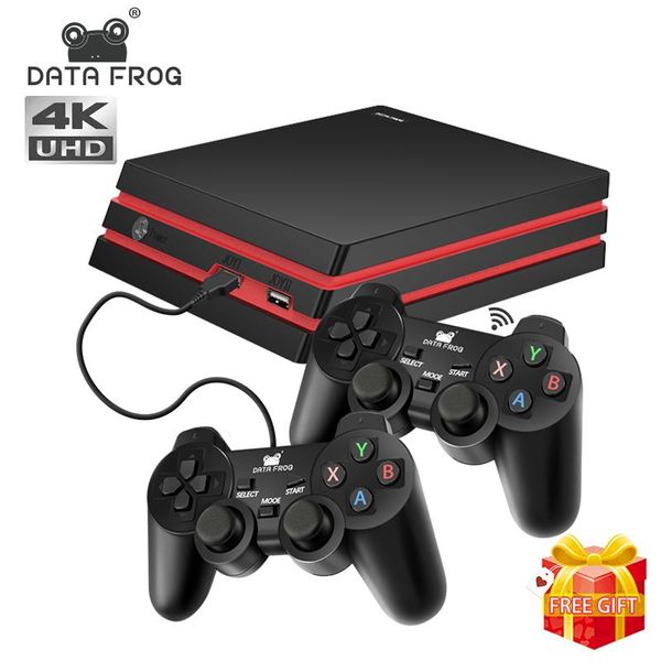 

data frog game console with 2.4g wireless controller hdmi video game console 600 classic games for gba family tv retro game