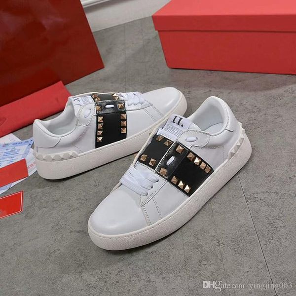 

new style man casual shoes woman fashion gold pink blue platform white sneaker trainers party wedding shoe drop ship yl18060903, Black