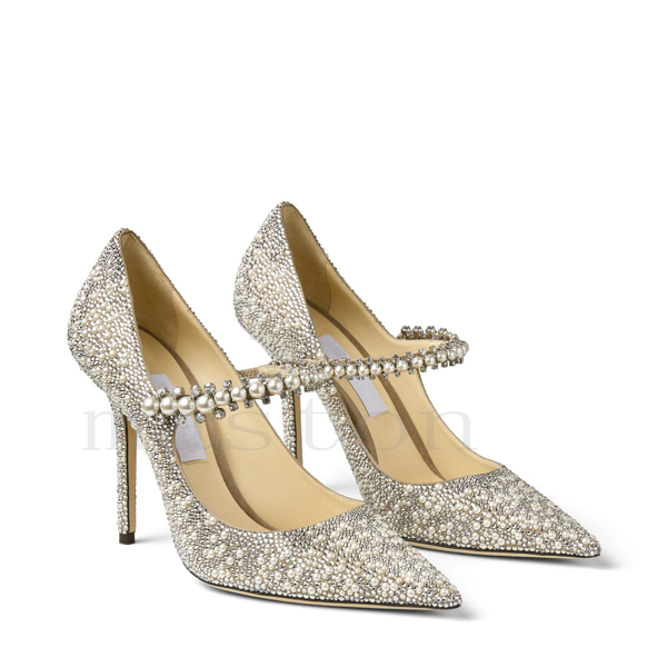 

with box baily 100 crystal and pearl women ballet pink suede mary shoes jimmy choo jc jane bridal wedding dress heels4b8f#, Black