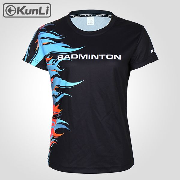 

kunli short sleeved tennis shirt women outdoor sports badminton clothing running clothing t-shirt basketball volleyball shirt, White;yellow