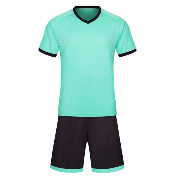 

wholesale customized men football uniforms mens kits sports clothes tracksuits discount boy football sets with shorts b36-007, Black;red