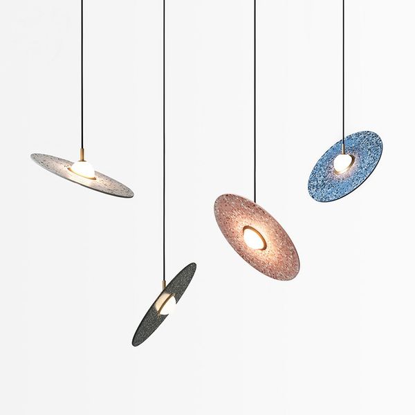 

restaurant pendant lights nordic creative personality bedroom bedside small pendant light simple dining table lamp terrazzo lamp