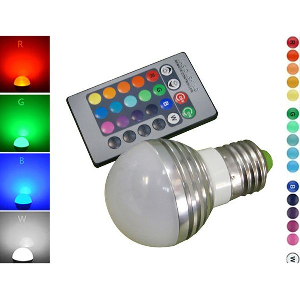 

e27 e14 led 16 color changing rgb rgbw light bulb lamp 85-265v rgb led light spotlight + ir remote control ing