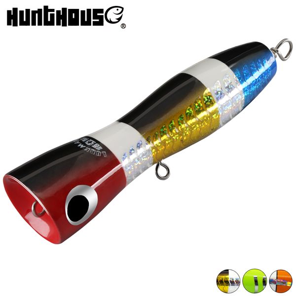 

hunthouse wooden lure fishing ater handmade fishing trolling baits spitter gt surface popping lures durable swimbait