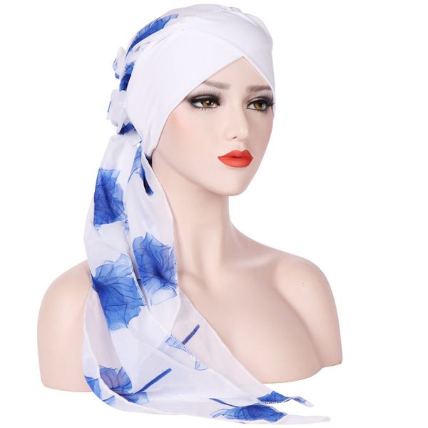 

2018 print muslim hijab islamic turban women underscarf caps instant head scarf soft elastic cancer beanie turban headwear, Red