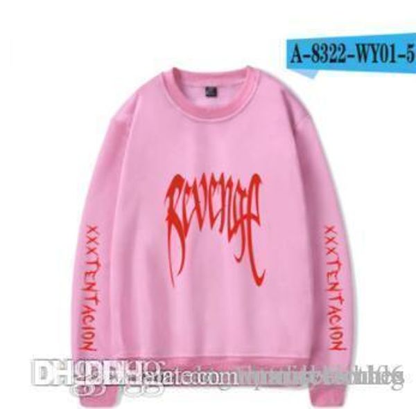 

2018 горячих рэпер толстовка мужского revenge xxxtentacion designer o-образный вырез кофта с длинным рукавом tops, Black