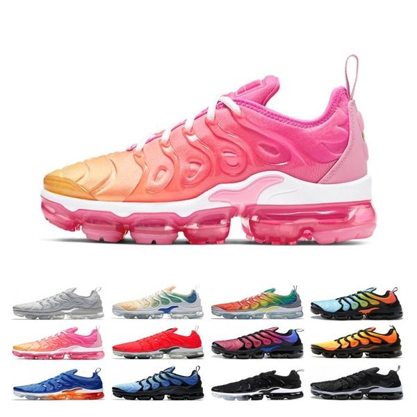 

Plus Men Women Running Shoes Bumblebee Triple Black White Sunset Work Blue Game Royal Volt Designer Trainer Sport Sneakers Size 36-45