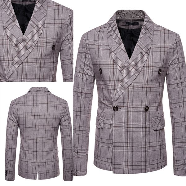 

men's suits & blazers 2021 cotton blend light brown british gentleman vintage suit 2 pieces (long coat+pant) leisure tuxedos business, White;black