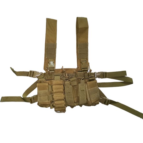 

outdoor tactical apron d3cr vest combat chest rig military carrier vest mag pouches ak ar m4 hunting suspender shoulder vest, Black;green