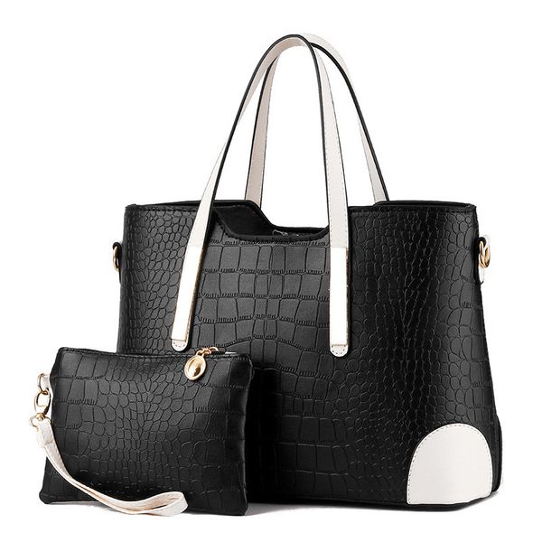

2019 direct selling bolsos mujer bolsas feminina women bag shoulder handbag handle pattern composite purse wallet leather